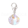 Shell Shape Starfish Star Fish Moon Glass Pendant Decorations HJEW-JM03257-4