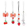 Acrylic Mobile Straps HJEW-HS00011-1