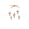 50Pcs Wood Pendants WOOD-CJ0001-36-10