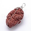 Irregular Synthetic Lava Rock Big Pendants G-L351-02D-1