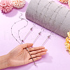 4Pcs Brass Satellite Chain Necklaces NJEW-TAC0022-7