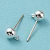 Brass Stud Earring Findings FIND-R144-13C-S-3