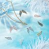 SUPERFINDINGS 100Pcs 5 Colors Tibetan Style Alloy Pendants FIND-FH0003-24-2