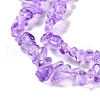 Spray Painted Transparent Glass Beads Strands GLAA-P060-01A-12-3