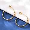 304 Stainless Steel C-Shaped Stud Earrings EJEW-V004-05G-2