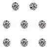 Unicraftale 8Pcs Retro Rondelle Skull 316 Stainless Steel Beads STAS-UN0060-08-1