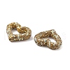Heart Shape Polymer Clay Rhinestone Beads CLAY-NH0001-09B-06-2