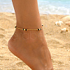Brass & Acrylic Round Beaded Anklets for Women Daily Casual Holiday Accessories YE6902-2
