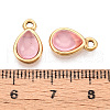 Natural Rose Quartz Teardrop Charms STAS-N109-209A-G-3