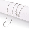 Brass Ball Chain Necklaces NJEW-N054-12P-1