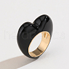 3D Heart Zinc Alloy Enamel Finger Rings FS-WG26371-03-2