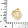 Brass Micro Pave Clear Cubic Zirconia Pendants KK-R213-12G-3