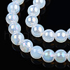 Electroplate Imitation Jade Glass Beads Strands GLAA-T032-J4mm-AB02-2