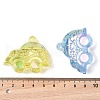 Electroplate Transparent UV Plating Acrylic Pendants OACR-I014-22-4