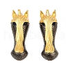 Brass Micro Pave Clear Cubic Zirconia Pendants KK-U058-50G-1