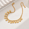 Brass Heart Charm Bracelets GP4978-1