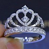 Fashionable Alloy Rhinestone Finger Rings FS-WG5016E-03-1