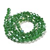 Opaque Solid Color Electroplate Glass Beads Strands GLAA-F029-P4mm-A08-2