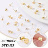 Unicraftale 50Pcs 201 Stainless Steel Flat Round Stud Earring Findings STAS-UN0060-69-5