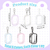   6Pcs 6 Colors Portable Travel Transparent Plastic Zipper Bags with Alloy Clasps ABAG-GA0001-29A-2