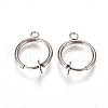 304 Stainless Steel Clip-on Earring Findings X-STAS-L238-025P-1