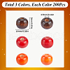 SUNNYCLUE 600Pcs 3 Colors Dyed Natural Wood Beads WOOD-SC0001-82B-2