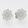 304 Stainless Steel Stud Earring Findings X-STAS-S079-39B-1