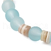 Bohemia Style Glass & Natural Freshwater Shell Beads Stretch Bracelets for Women BJEW-JB11865-01-4