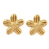 304 Stainless Steel Stud Earrings EJEW-D319-06G-4
