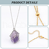 Unicraftale 6Pcs 2 Colors Crystal Holder Cage Necklace NJEW-UN0001-48-5