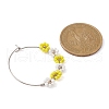 Flower Glass Seed Wine Glass Charms AJEW-JO00189-4