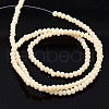 Opaque Solid Color Crystal Glass Faceted Rondelle Beads Strands GLAA-F025-A01-3