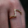 925 Sterling Sliver Pave Cubic Zirconia Geometric Finger Rings WL4318-3-4