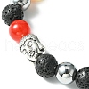 5Pcs 5 Style Natural & Synthetic Mixed Stone Beaded Stretch Bracelets Set BJEW-JB09636-3