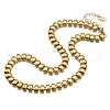 304 Stainless Steel Rectangle Link Chain Neklaces for Women NJEW-R024-01G-4
