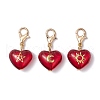 3Pcs Heart with Star Moon Sun Glass Pendant Decorations HJEW-JM03166-02-2