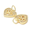 Brass Micro Pave Cubic Zirconia Pendants KK-R148-01G-2