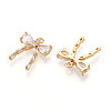 Brass Micro Pave Cubic Zirconia Pendants KK-N261-93A-G-2