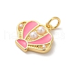 Rack Plating Brass Enamel Pendants KK-Z056-35G-03-2