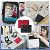 CRASPIRE 2Pcs 2 Colors Rhombus Pattern PU Leather Zip Pouches ABAG-CP0001-05-5