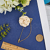 Flower Polyester Ribbon Brooches JEWB-WH20006-02B-3
