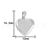 Non-Tarnish 304 Stainless Steel Urn Ashes Pendants BOTT-PW0001-093-2