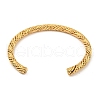Ion Plating(IP) 304 Stainless Steel Braided Cuff Bangles BJEW-G695-04G-3