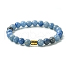 Natural Blue Aventurine Beads Stretch Bracelets for Women Men BJEW-JB11350-2