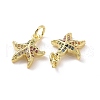 Brass Micro Pave Cubic Zirconia Pendants KK-E068-VF112-3