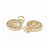 Brass Micro Pave Cubic Zirconia Charms KK-E068-VB198-3