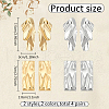 ANATTASOUL 4 Pairs 4 Styles Alloy Stud Earrings with 304 Stainless Steel Pins EJEW-AN0004-61-2