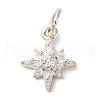 Brass Micro Pave Cubic Zirconia Pendants KK-D378-12S-1