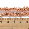 Electroplated Natural Lava Rock Beads Strands G-I360-U02-03-4