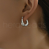 Stainless Steel Thick Hoop Earrings CU4807-2-2